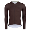 dres FORCE PLAIN dlouhý rukáv, hnědý (velikost 3XL)
