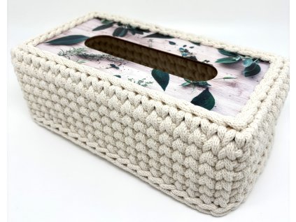 Box na kapesníky obdélníkový bylinky natura