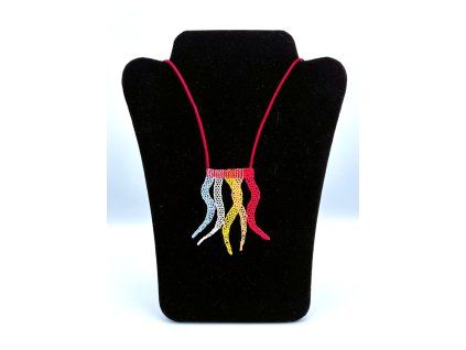 Paličkovaný náhrdelník Plamen