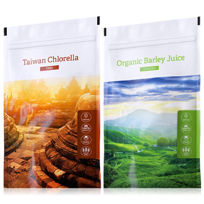 Energy Organic Chlorella tabs 200 tablet + Organic Barley Juice powder 100 g