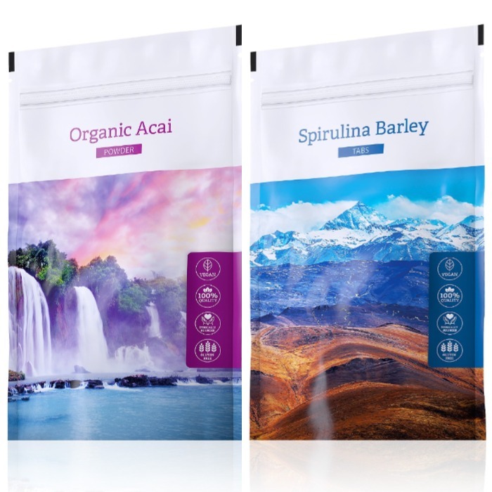 Energy Organic Acai powder 100 g + Spirulina Barley tabs 200 tablet