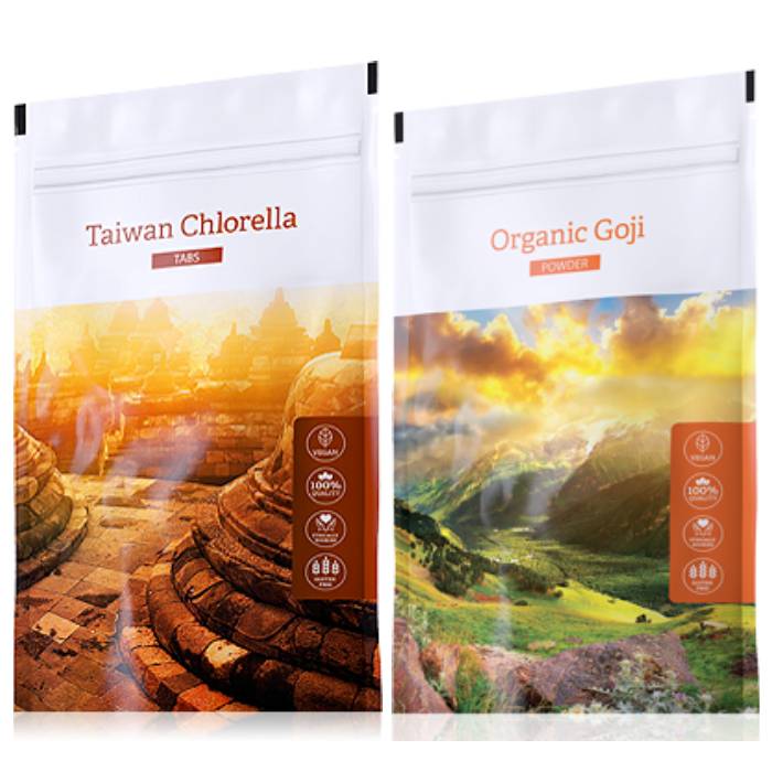 Energy Organic Chlorella tabs 200 tablet + Organic Goji powder 100 g