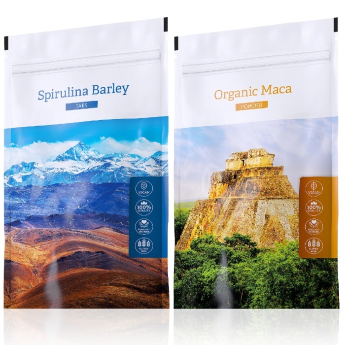 Energy Organic Maca powder 100 g + Spirulina Barley tabs 200 tablet