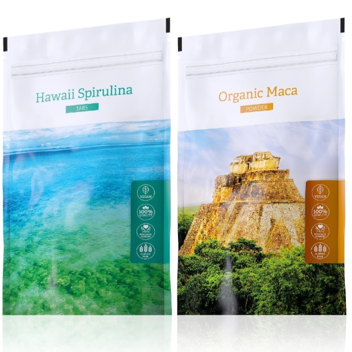 Energy Organic Maca powder 100 g + Hawaii Spirulina tabs 200 tablet