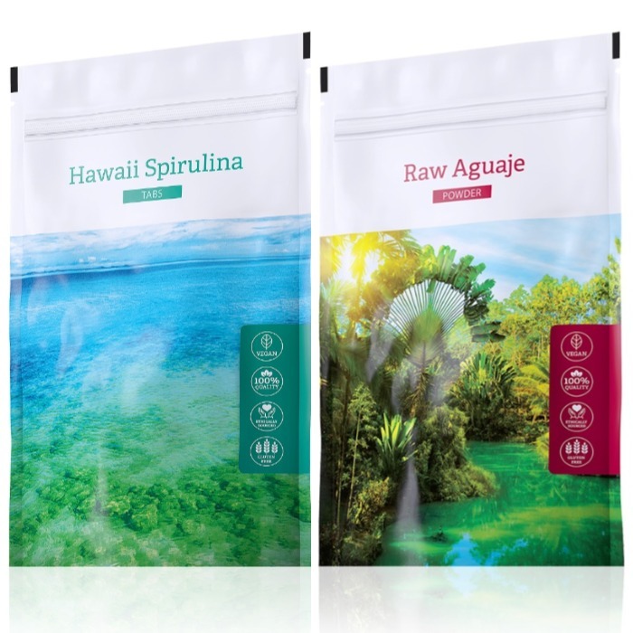 Energy Hawaii Spirulina tabs 200 tablet + Raw Aguaje powder 100 g