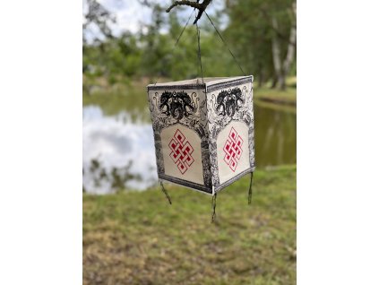 Lampion přírodní nekonečný uzel