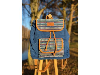 Batoh Woven modrý