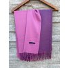 Pašmína oboustranná růžová
