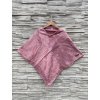 Pončo z vlny kozy kašmírské Růžový obraz