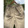 Kalhoty béžové široké nohavice