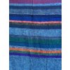 Šála/deka z jačí vlny pruhovaná barevná modrá