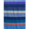 Šála/deka z jačí vlny pruhovaná barevná modrá