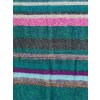 Šála/deka z jačí vlny pruhovaná barevná smaragdová