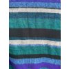 Šála/deka z jačí vlny pruhovaná barevná smaragdová