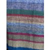 Šála/deka z jačí vlny pruhovaná barevná tmavé tóny
