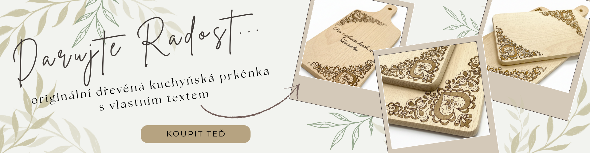 dřevěné kuchyňské prkénko z masivního dřeva buk s vlastním textem