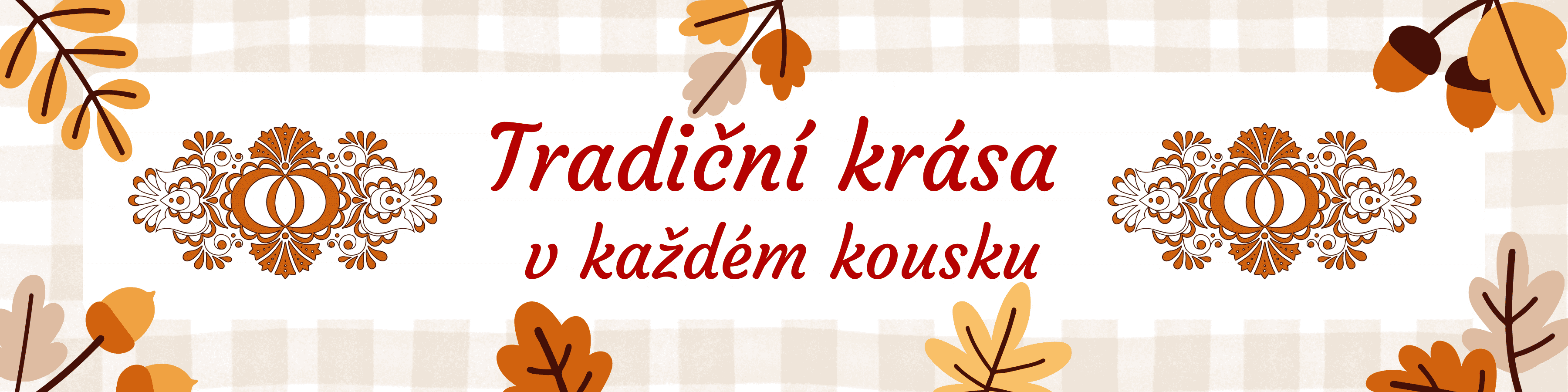 Banner s podlužáckým ornamentem podzim