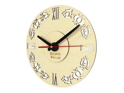 drevene hodiny podluzacky ornament zudro 1