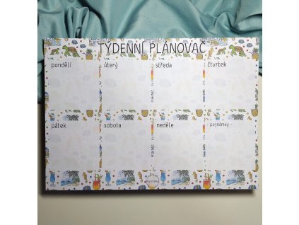 Týdenní plánovač - V tropickém ráji  Barevný potisk, papír 80g/m2
