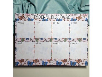 Týdenní plánovač - Prázdniny u babičky  Barevný potisk, papír 80g/m2