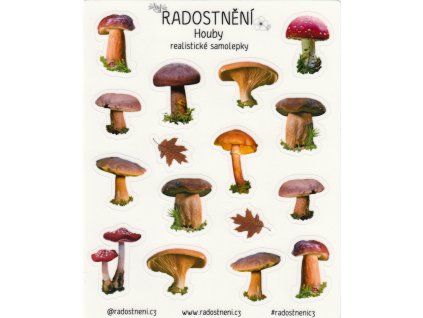 Realistické samolepky • Houby