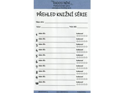 Samolepkový čtenářský deník • Přehled knižní série