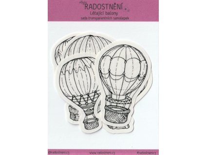 Sada transparentních samolepek • Létající balony