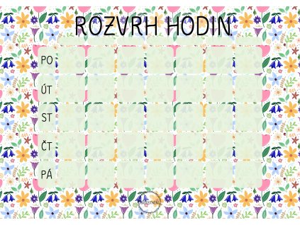 2025 Rozvrh ZŠ Jarní louka