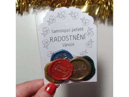 Samolepicí pečetě - Vánoce  Pečetní vosk