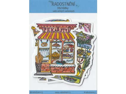 Sada velkých samolepek • Obchůdky