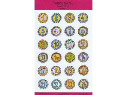 Samolepky • Adventní čísla
