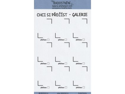 Samolepkový čtenářský deník • Chci si přečíst - galerie
