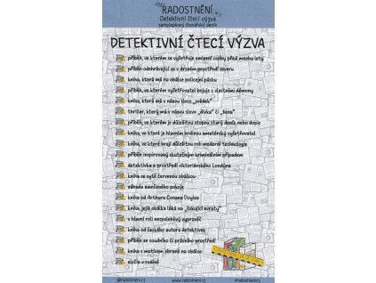 Samolepkový čtenářský deník • Detektivní čtecí výzva