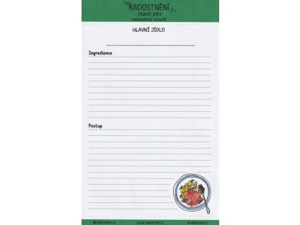 Samolepkový receptář • Hlavní jídlo