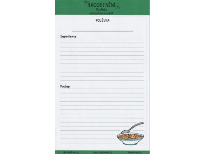 Samolepkový receptář • Polévka