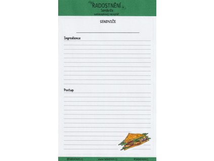 Samolepkový receptář • Sendviče