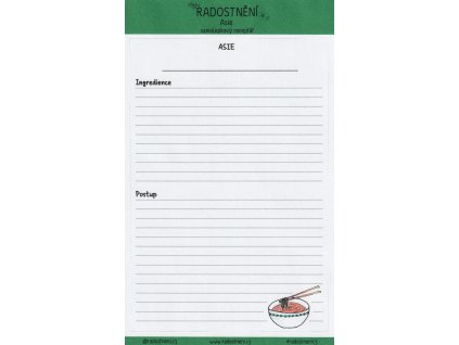 Samolepkový receptář • Asie