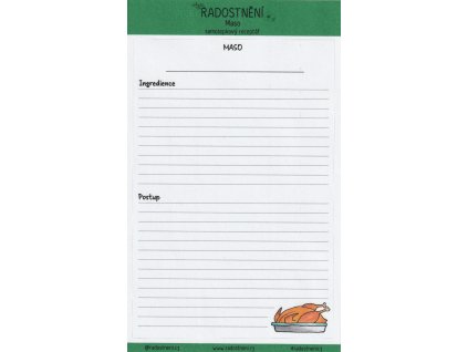 Samolepkový receptář • Maso