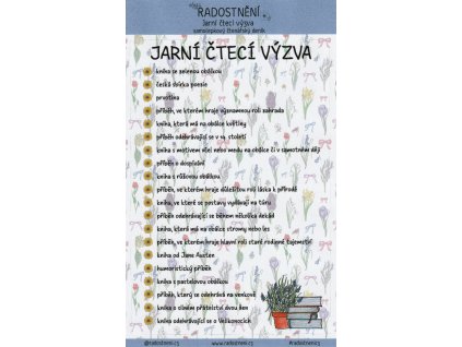 Samolepkový čtenářský deník • Jarní čtecí výzva