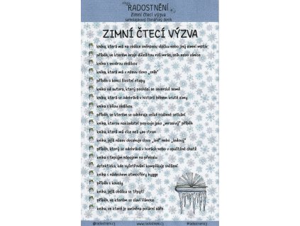 Samolepkový čtenářský deník • Zimní čtecí výzva