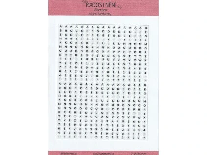 Funkční samolepky • Abeceda (kulatá)