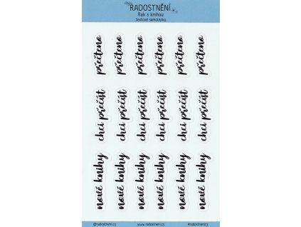 JEJDANÁNKU! Samolepky • Rok s knihou • Textové samolepky