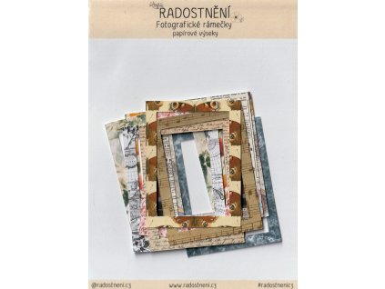 Papírové výseky - Fotografické rámečky  Barevný potisk, karton 200 g/m2