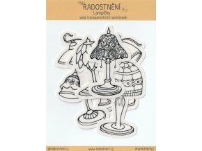 Sada transparentních samolepek - Lampičky