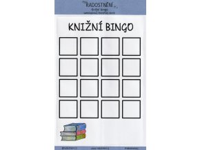 Samolepkový čtenářský deník • Knižní bingo