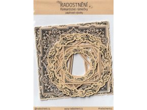 Papírové výseky - Romantické rámečky  Barevný potisk, karton 200 g/m2