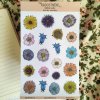 Ručně malované samolepky - Něžné květy  Barevný potisk, samolepicí papír matný