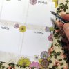 Týdenní plánovač - Něžné květy  Barevný potisk, papír 80g/m2