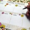Týdenní plánovač - Něžné květy  Barevný potisk, papír 80g/m2