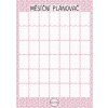 2025 Měsíční plánovač na výšku Růžové lístky